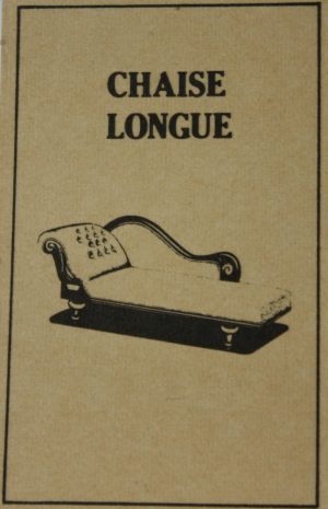 Parts Only - Golden Hammer Board Game - (1) Fake Chaise Lounge Card Only