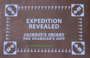 PARTS ONLY - Code Master Treasure Hunter Board Game - (1) Jackpot's Secret Expedition Revealed Card Only