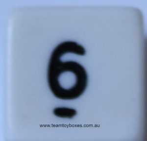 PARTS ONLY - RollerCoaster Tycoon Board Game - (1) 6 Sided Numbered Die Only