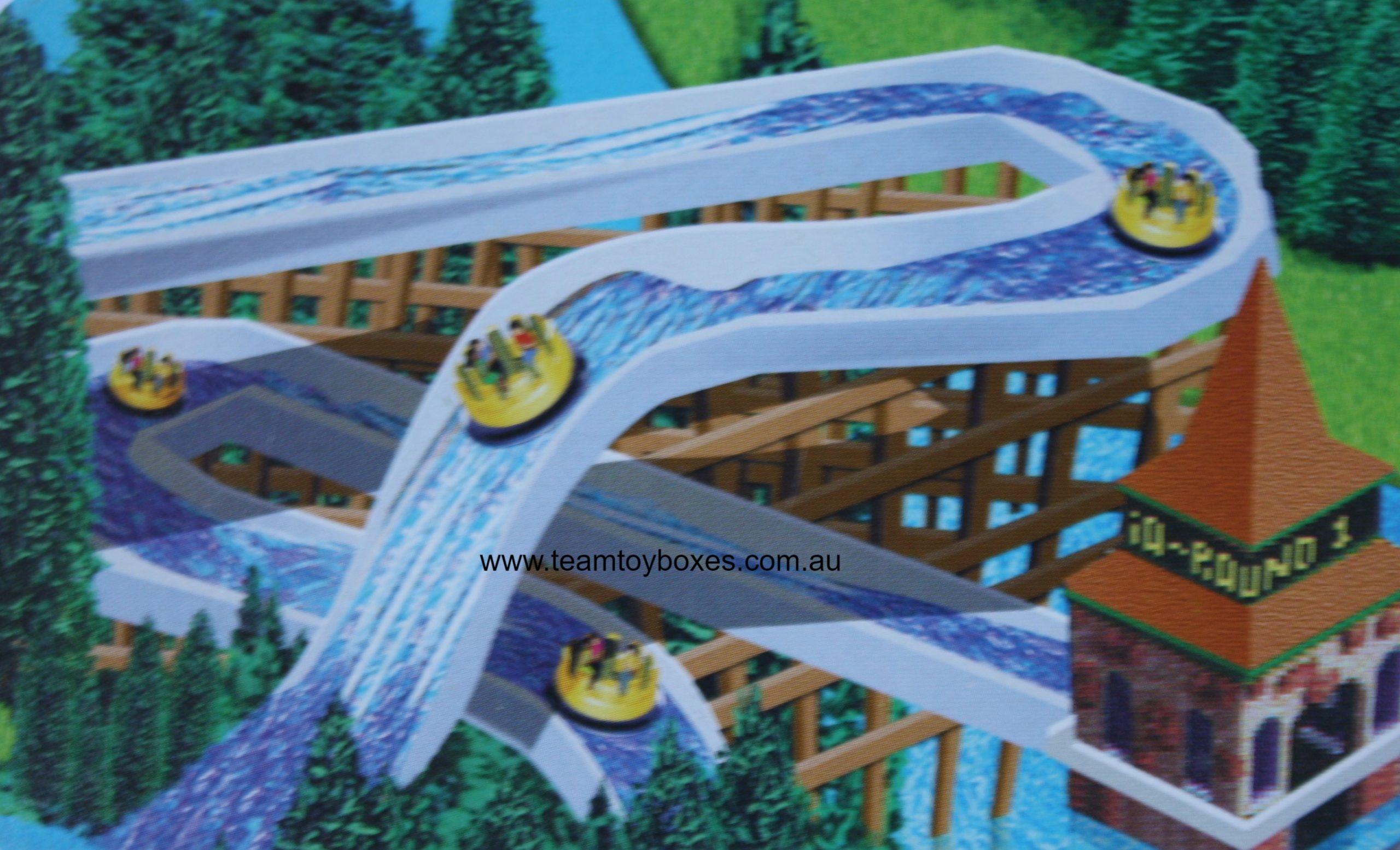 PARTS ONLY - RollerCoaster Tycoon Board Game - (1) River Rapids Attraction Marker Only