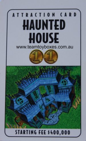 PARTS ONLY - RollerCoaster Tycoon Board Game - (1) Haunted House Attraction Card