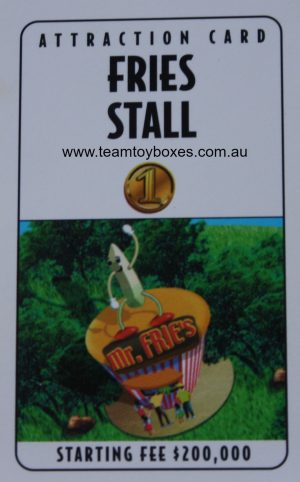PARTS ONLY - RollerCoaster Tycoon Board Game - (1) Fries Stall Attraction Card