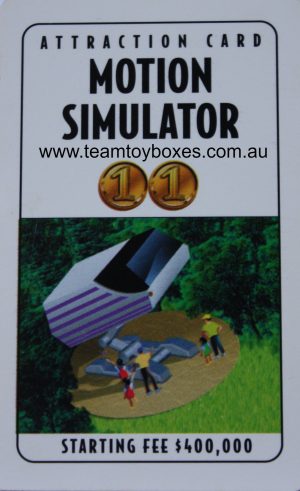 PARTS ONLY - RollerCoaster Tycoon Board Game - (1) Motion Simulator Attraction Card