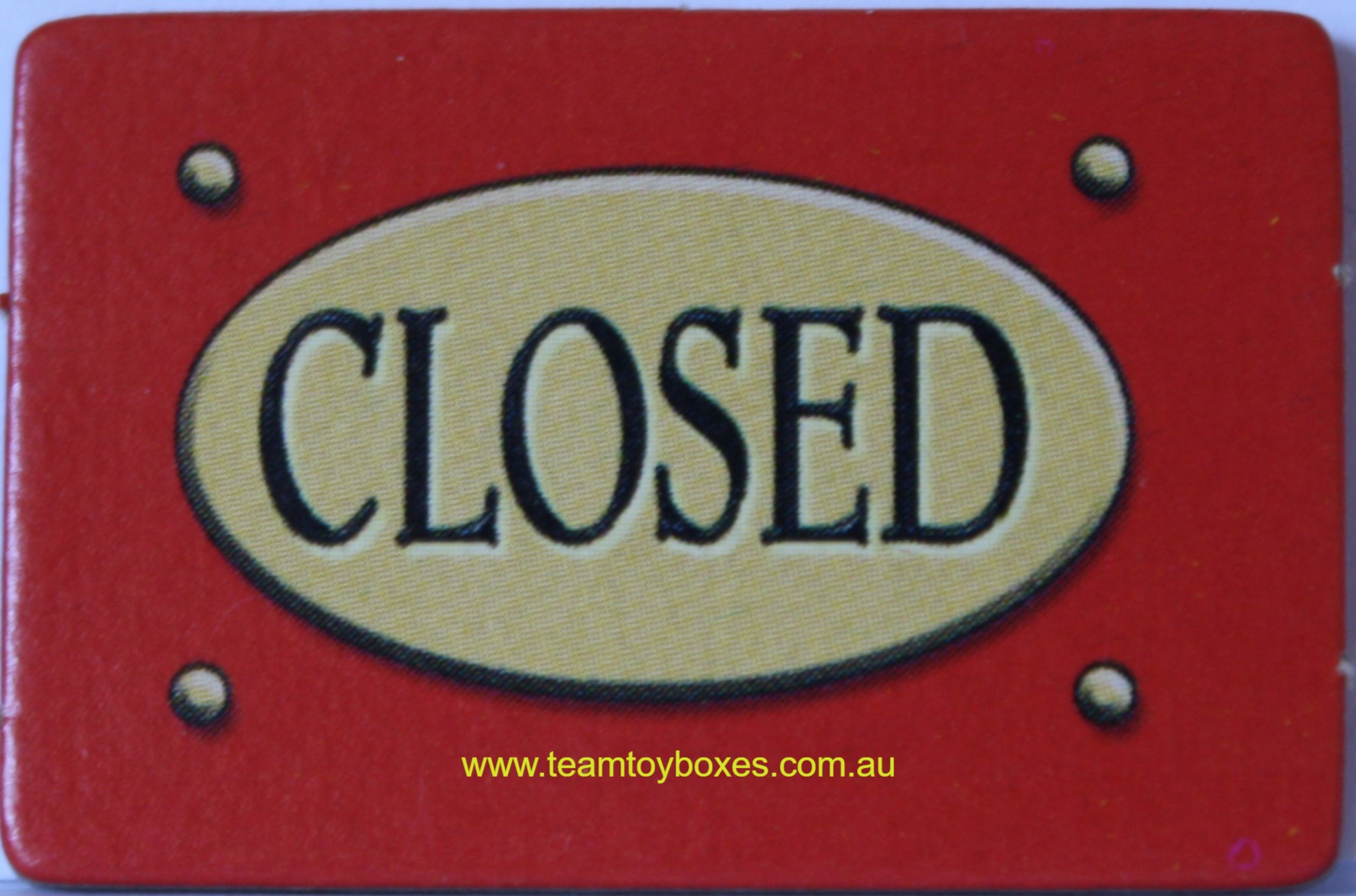 PARTS ONLY - RollerCoaster Tycoon Board Game - (1) Closed Sign Only