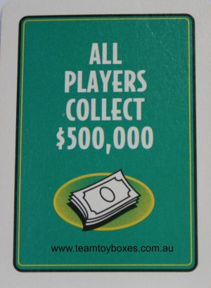 PARTS ONLY - RollerCoaster Tycoon Board Game - (1) All Players Collect $500,000 Event Card Only