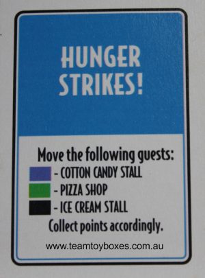 PARTS ONLY - RollerCoaster Tycoon Board Game - (1) Hunger Strikes! Event Card Only