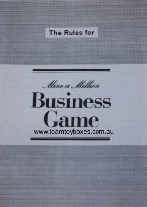 PARTS ONLY - Mine A Million Business Board Game - (1) Rule Book Only