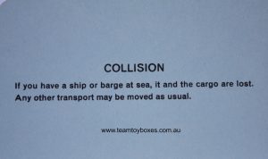 PARTS ONLY - Mine A Million Business Board Game - (1) Collision Card Only