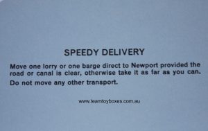 PARTS ONLY - Mine A Million Business Board Game - (1) Speedy Delivery Card Only