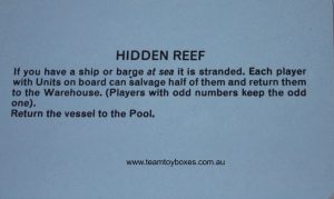 PARTS ONLY - Mine A Million Business Board Game - (1) Hidden Reef Card Only
