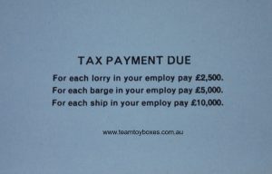 PARTS ONLY - Mine A Million Business Board Game - (1) Tax Payment Due Card Only