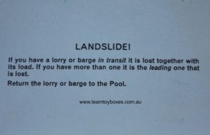 PARTS ONLY - Mine A Million Business Board Game - (1) Landslide Card Only