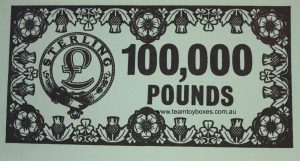 PARTS ONLY - Mine A Million Business Board Game - (1) Pack of 15 £100,000 Only