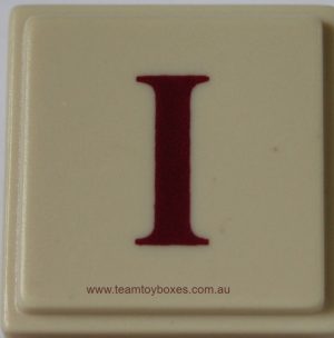 PARTS ONLY - Upwords Board Game - (1) Plastic Letter I Only