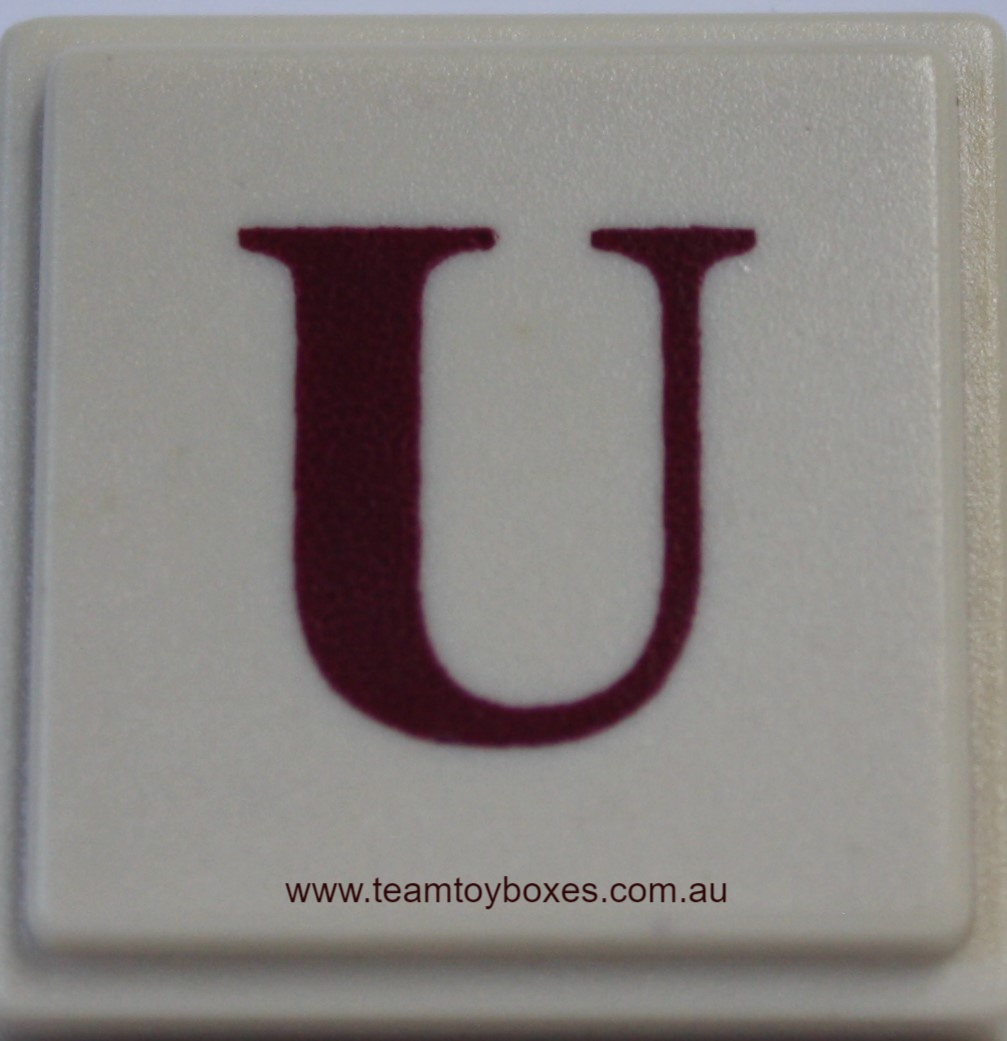 PARTS ONLY - Upwords Board Game - (1) Plastic Letter U Only