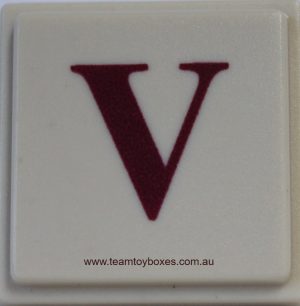 PARTS ONLY - Upwords Board Game - (1) Plastic Letter V Only