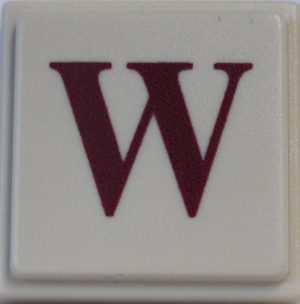 PARTS ONLY - Upwords Board Game - (1) Plastic Letter W Only
