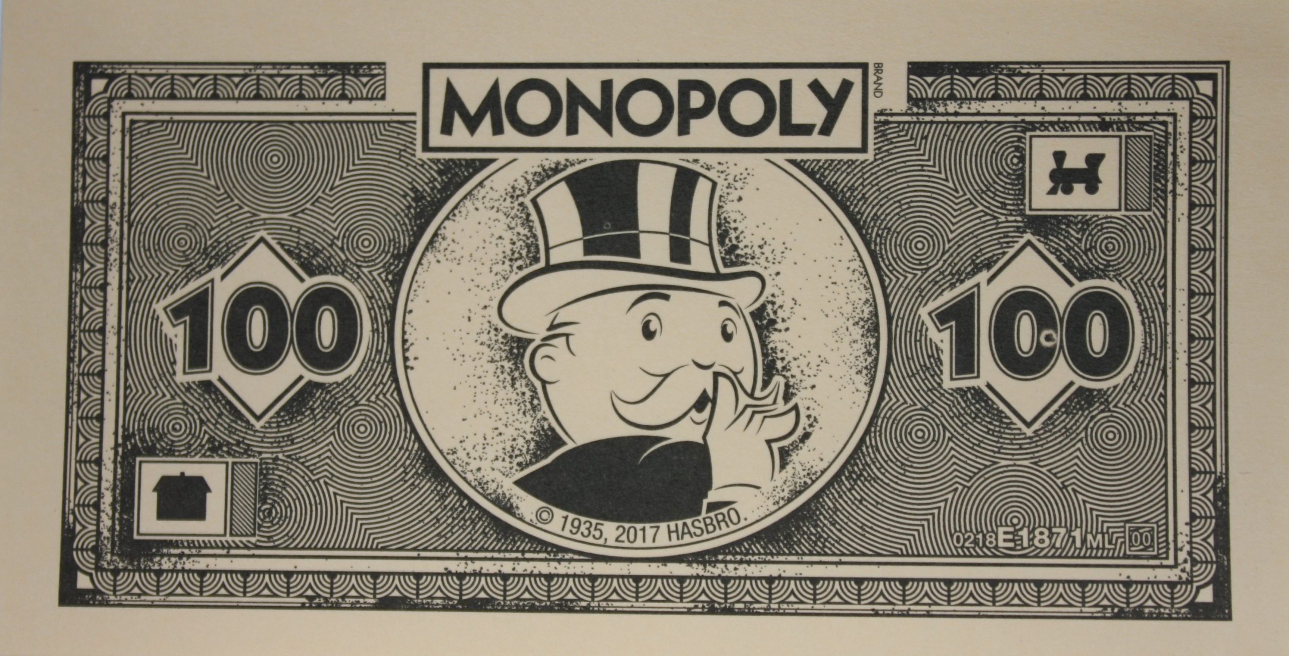 PARTS ONLY - Monopoly Board Game "Cheaters" Edition - (1) Pack of 10 $100 Monopoly Money Only