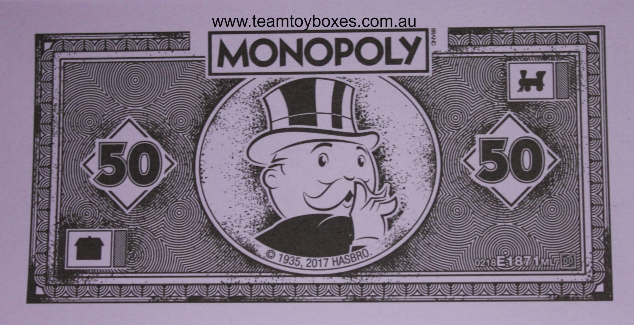 PARTS ONLY - Monopoly Board Game "Cheaters" Edition - (1) Pack of 10 $50 Monopoly Money Only