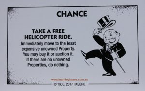 PARTS ONLY - Monopoly Board Game "Cheaters" Edition - (1) #14 Chance Card Only