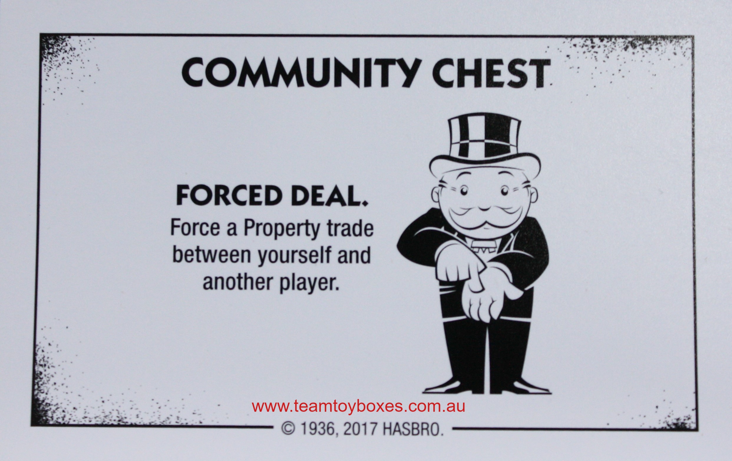 PARTS ONLY - Monopoly Board Game "Cheaters" Edition - (1) #13 Community Chest Card Only