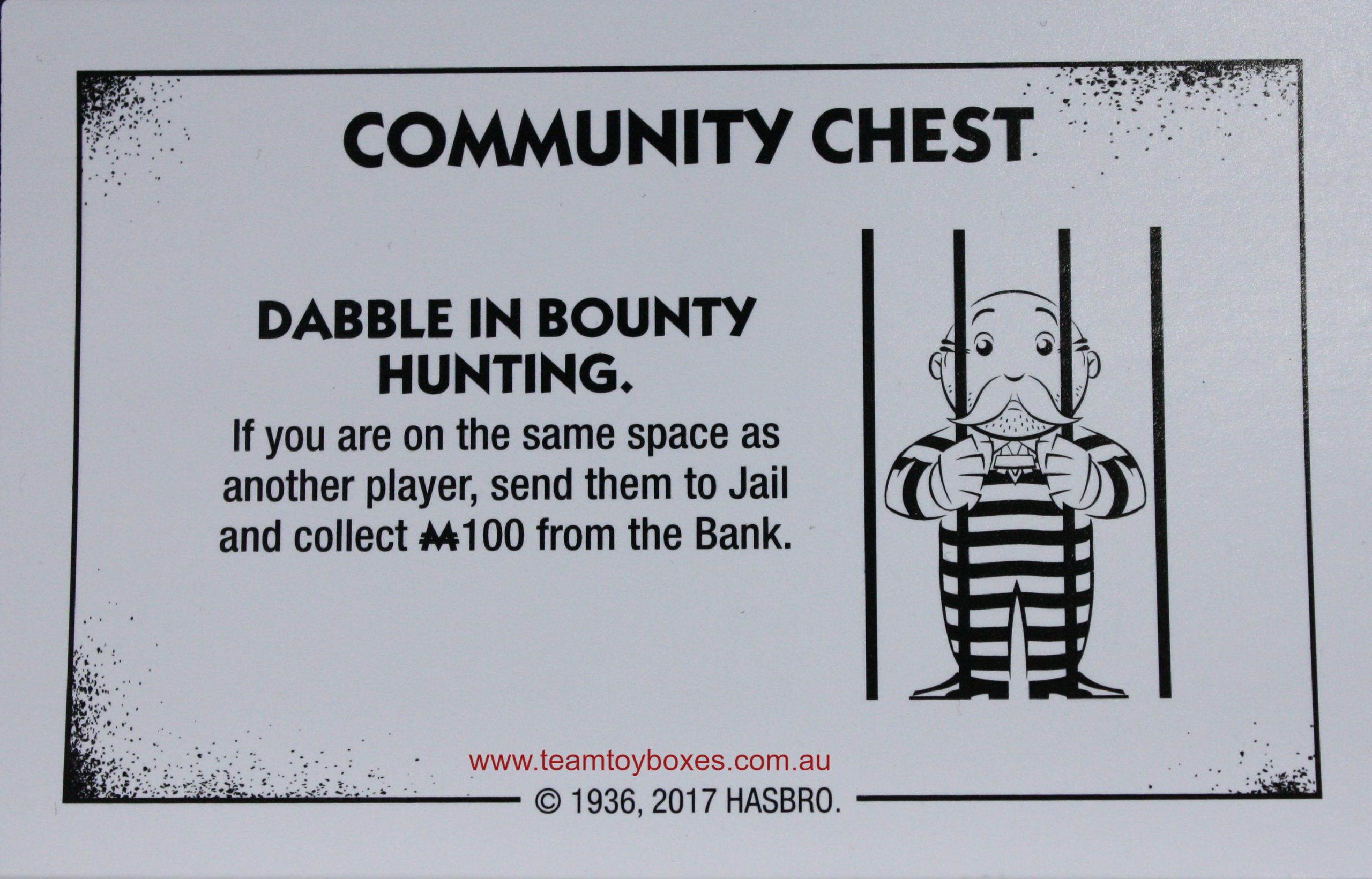 PARTS ONLY - Monopoly Board Game "Cheaters" Edition - (1) #15 Community Chest Card Only
