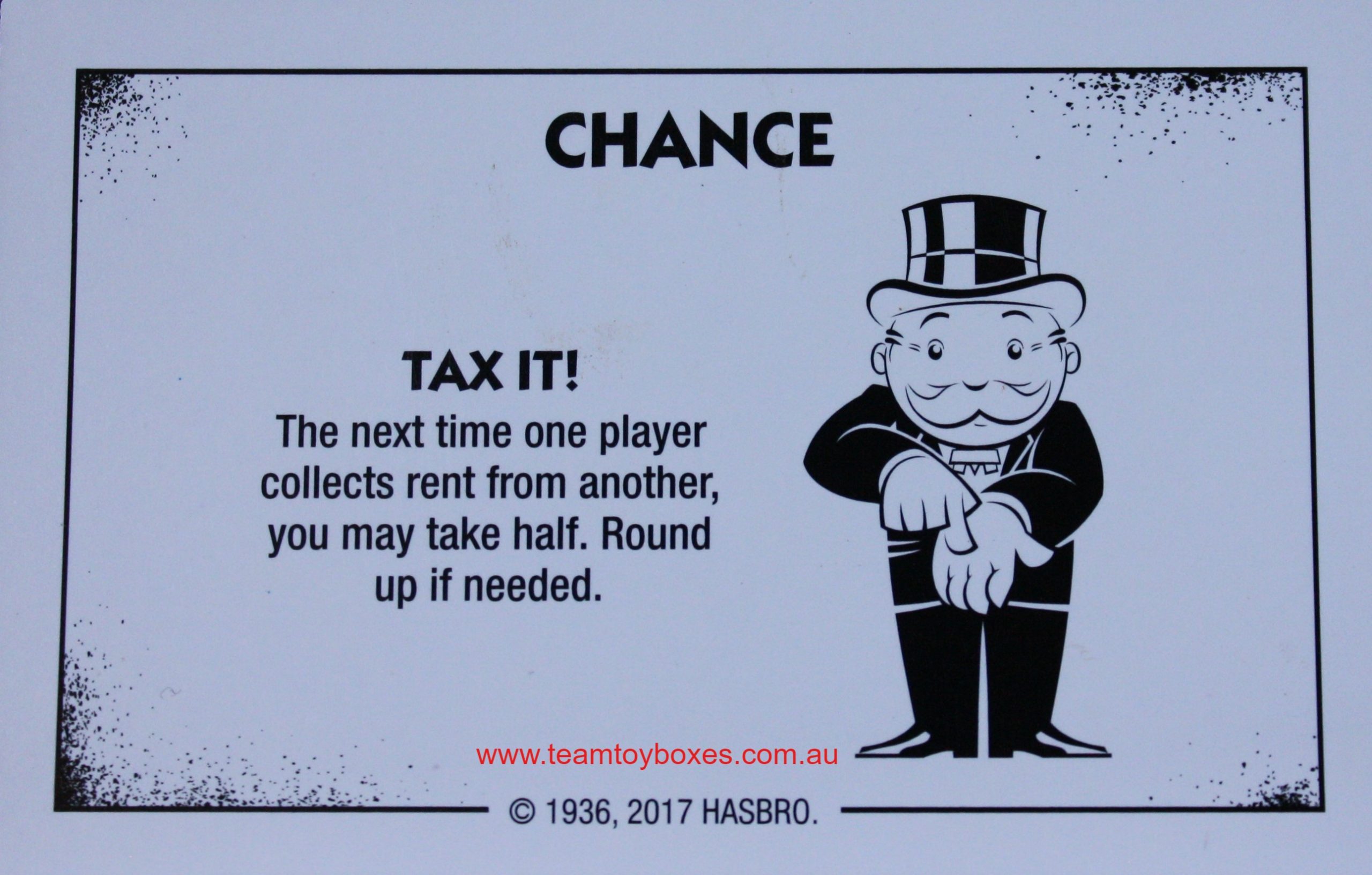 PARTS ONLY - Monopoly Board Game "Cheaters" Edition - (1) #16 Chance Card Only