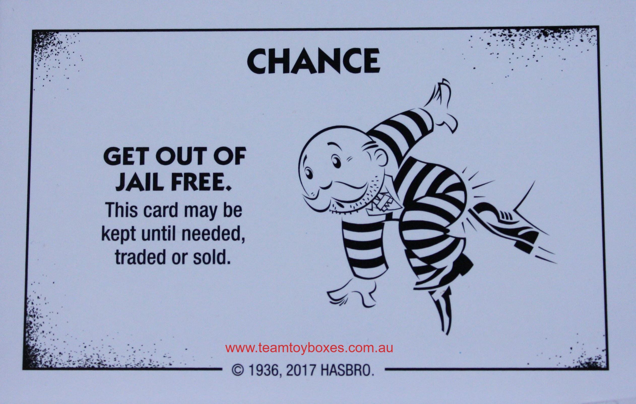 PARTS ONLY - Monopoly Board Game "Cheaters" Edition - (1) #16 Chance Card Only