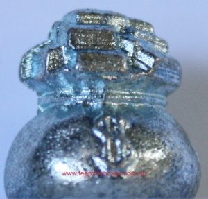 PARTS ONLY - Monopoly Board Game 2006 Hasbro Version - (1) Metal Pot of Money Token Only