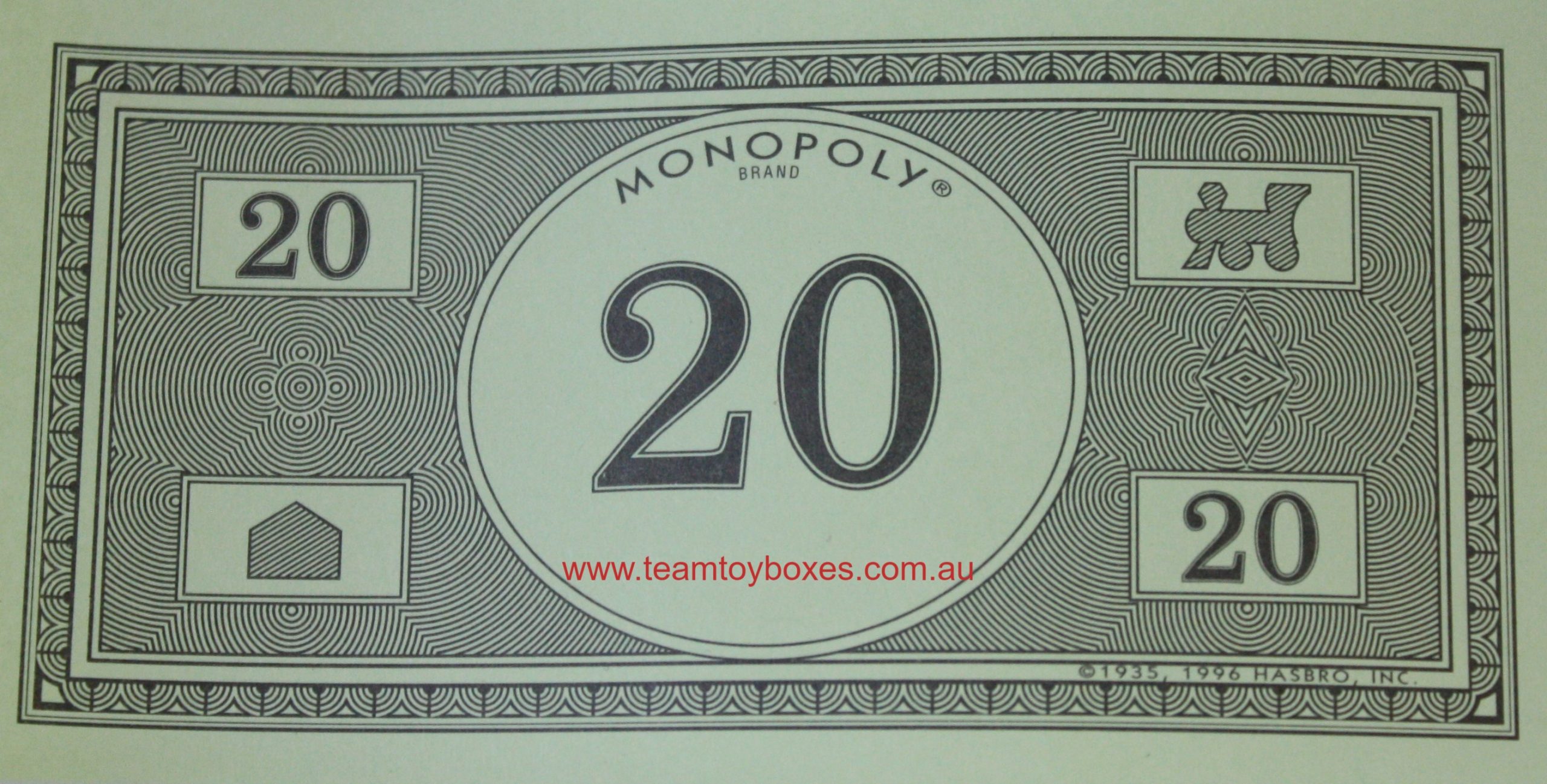 PARTS ONLY - Monopoly Board Game 2006 Hasbro Version - (1) Pack of 10 $20 Money Only