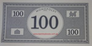 PARTS ONLY - Monopoly Board Game 2006 Hasbro Version - (1) Pack of 10 $100 Money Only