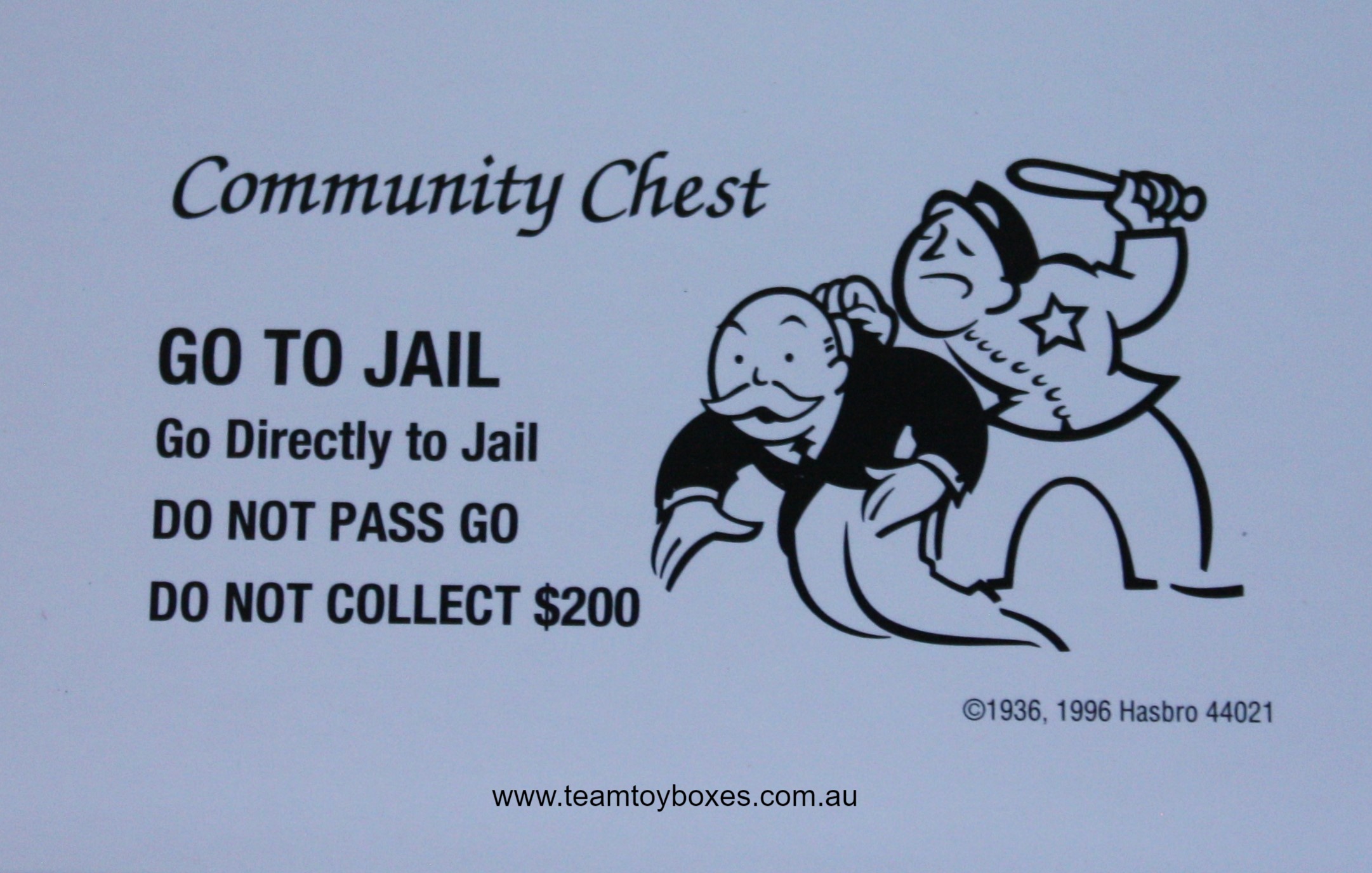 PARTS ONLY - Monopoly Board Game 2006 Hasbro Version - #11 Community Chest Card Only
