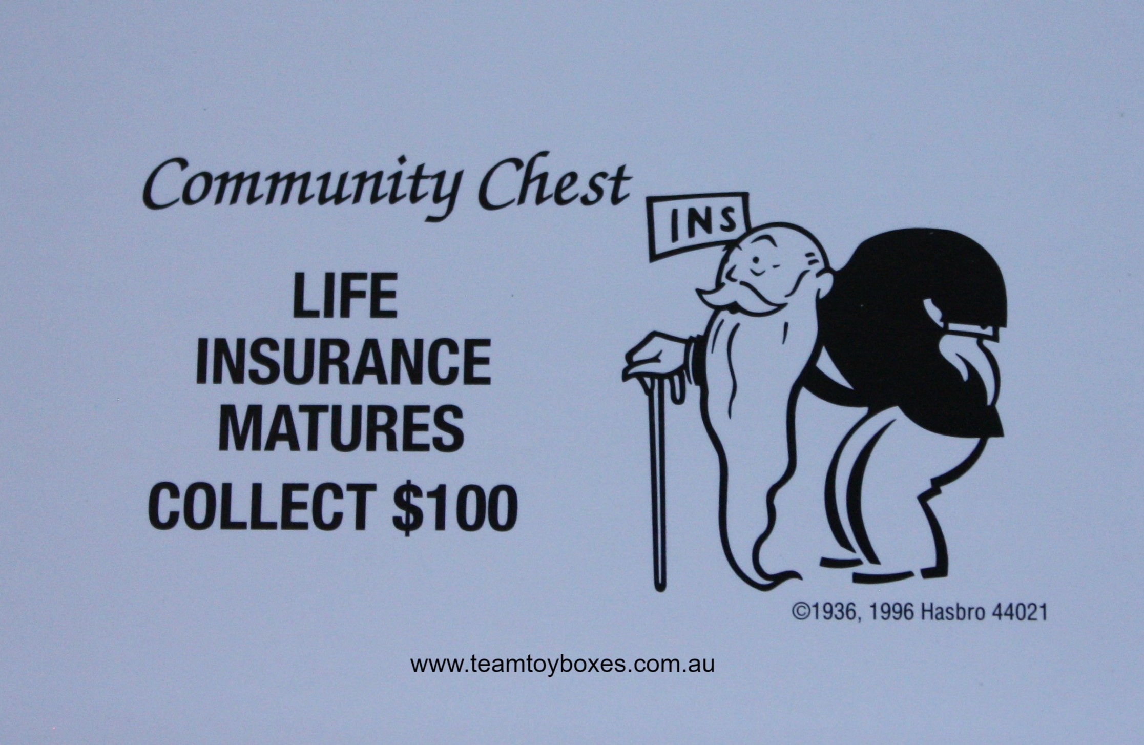 PARTS ONLY - Monopoly Board Game 2006 Hasbro Version - #12 Community Chest Card Only