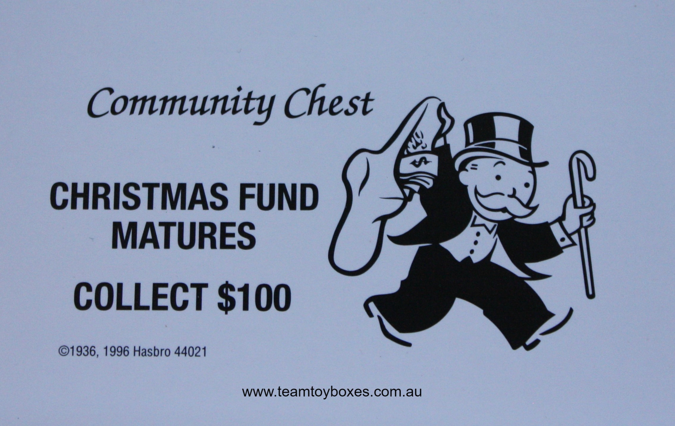 PARTS ONLY - Monopoly Board Game 2006 Hasbro Version - #15 Community Chest Card Only