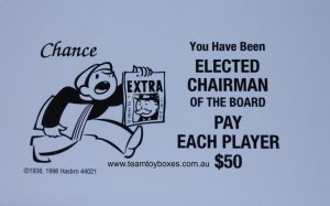 PARTS ONLY - Monopoly Board Game 2006 Hasbro Version - #1 Chance Card Only