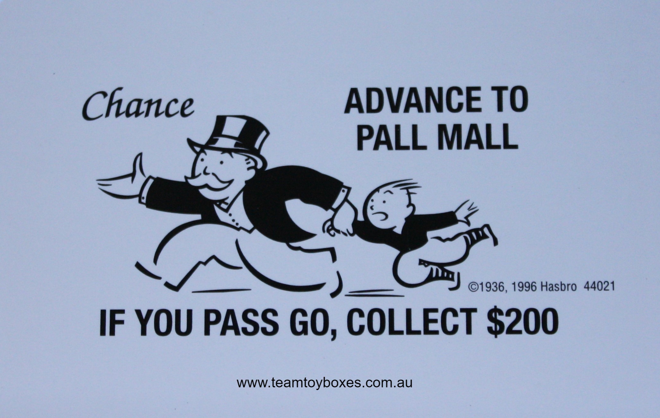 PARTS ONLY - Monopoly Board Game 2006 Hasbro Version - #5 Chance Card Only