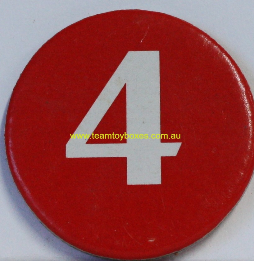 PARTS ONLY - Scrabble Junior Board Game - (1) #4 Red Counter Only