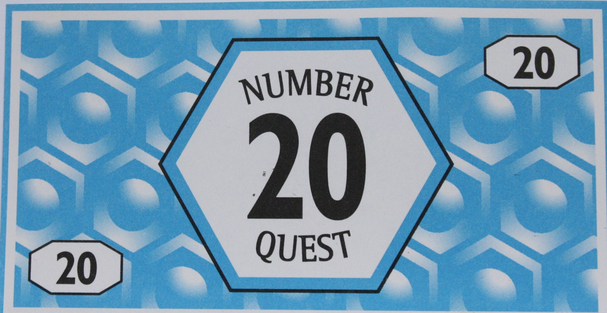 PARTS ONLY - Number Quest Board Game - (1) Pack of Ten $20 Money Only