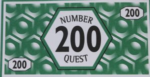 PARTS ONLY - Number Quest Board Game - (1) Pack of Ten $200 Money Only