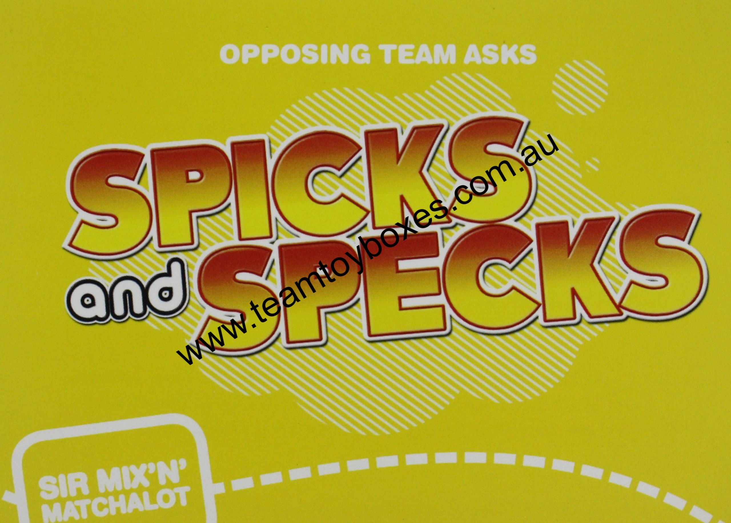 PARTS ONLY - Spicks And Specks The Board Game - (1) Pack of 43 "Sir Mix N Matchalot" Question Cards Only
