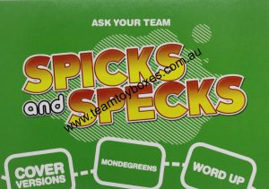 PARTS ONLY - Spicks And Specks The Board Game - (1) Pack of 34 "Cover Versions" Question Cards Only