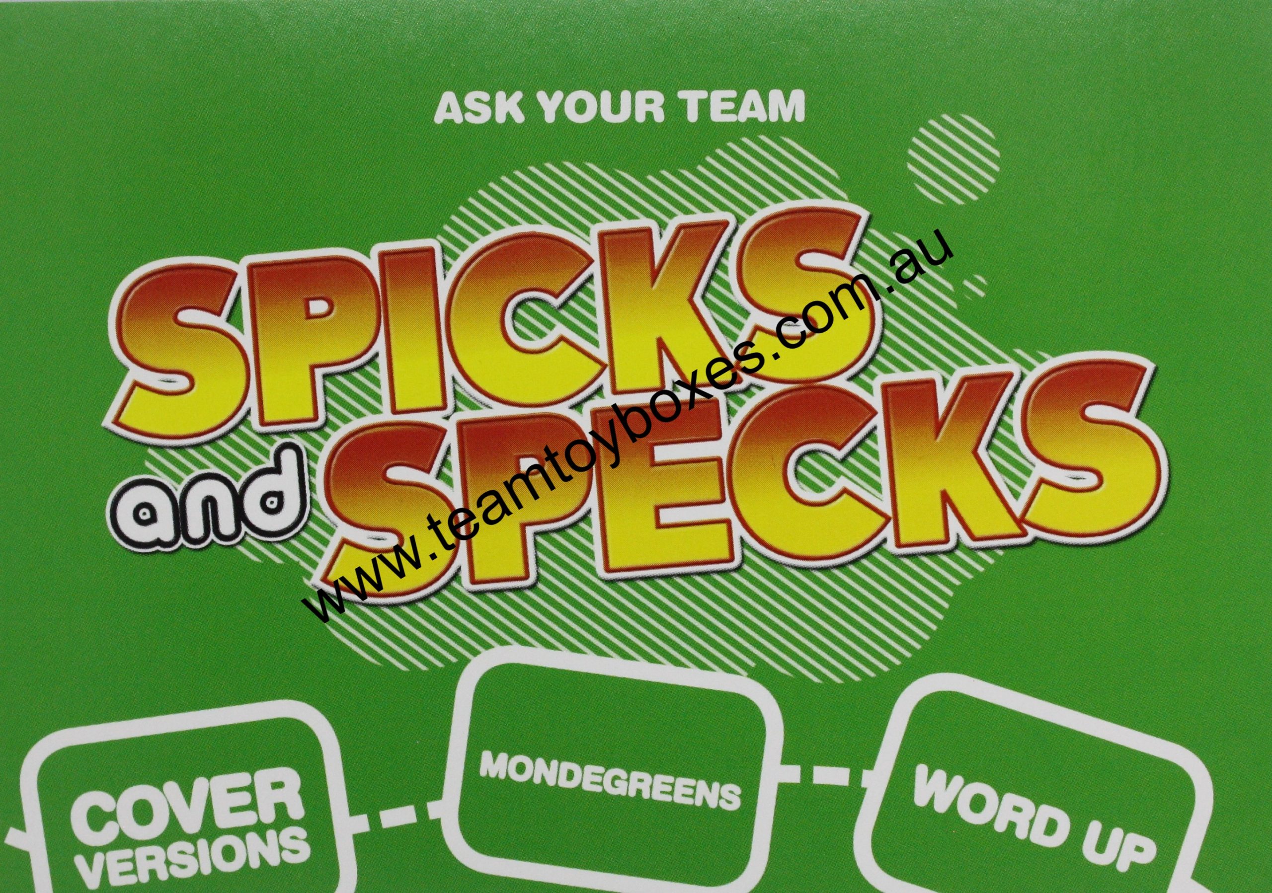 PARTS ONLY - Spicks And Specks The Board Game - (1) Pack of 34 "Cover Versions" Question Cards Only