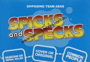 PARTS ONLY - Spicks And Specks The Board Game - (1) Pack of 44 "Musician or Serial Killer" Question Cards Only