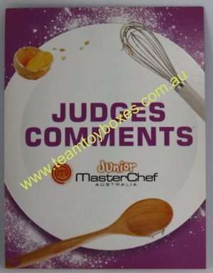 PARTS ONLY - Junior Master Chef Australia - (1) Pack of 10 Judges Comments Cards Only