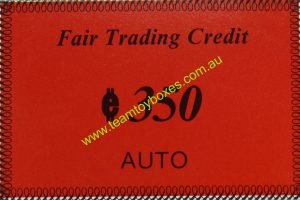 PARTS ONLY - Anti - Monopoly Board Game - (1) Auto €350 Fair Trading Credit Card Only