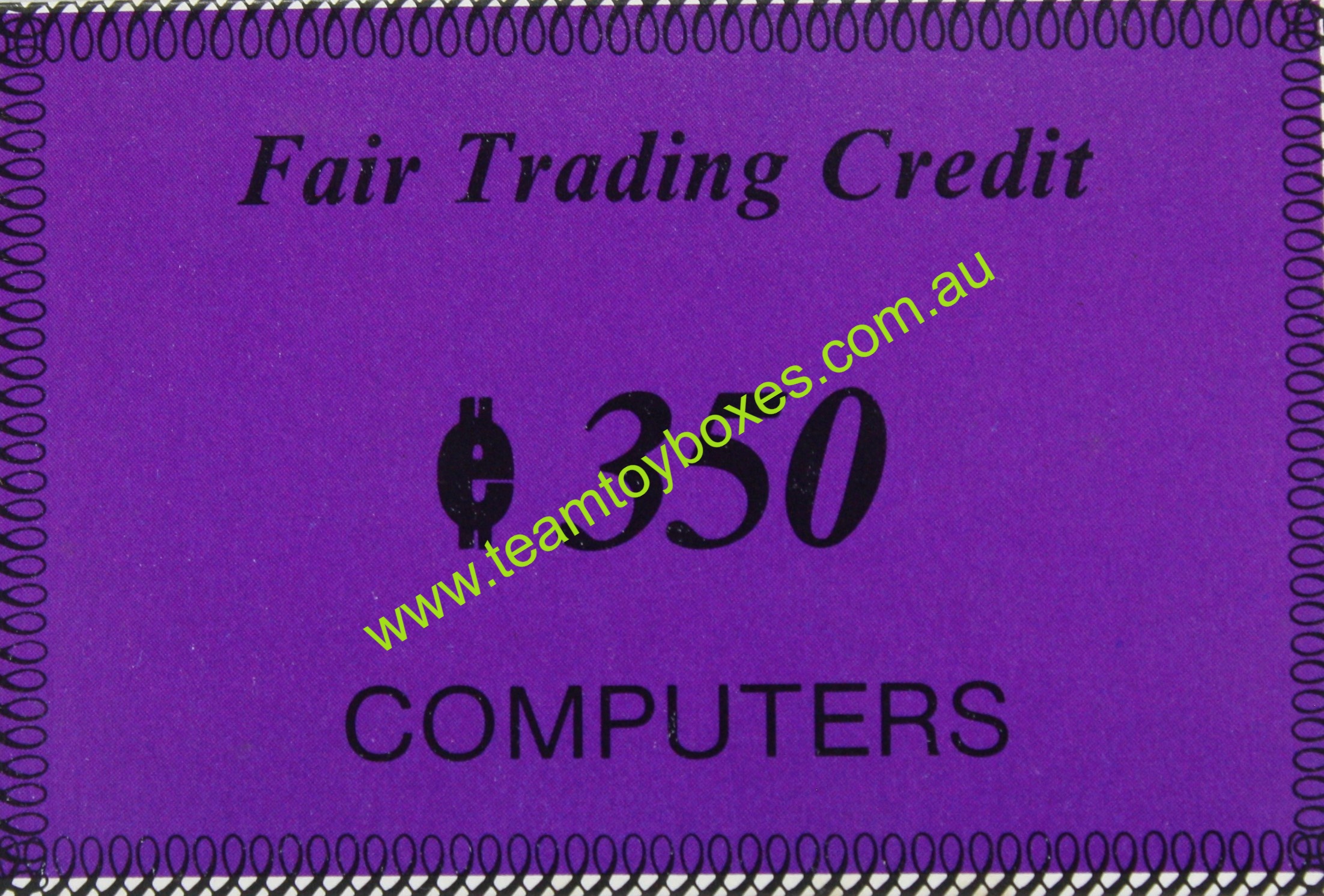 PARTS ONLY - Anti - Monopoly Board Game - (1) Computers €350 Fair Trading Credit Card Only