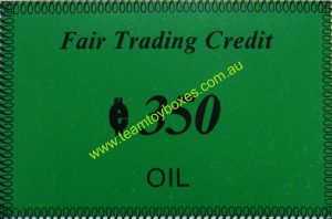 PARTS ONLY - Anti - Monopoly Board Game - (1) Oil €350 Fair Trading Credit Card Only