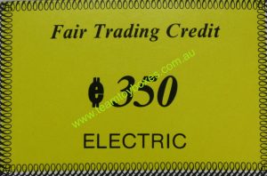 PARTS ONLY - Anti - Monopoly Board Game - (1) Electric €350 Fair Trading Credit Card Only