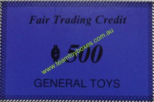 PARTS ONLY - Anti - Monopoly Board Game - (1) General Toys €500 Fair Trading Credit Card Only