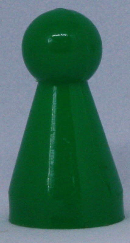 PARTS ONLY - Anti - Monopoly Board Game - (1) Green Game Marker Only